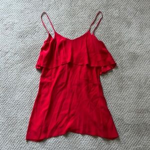 Blue moon red mini silk dress size 2